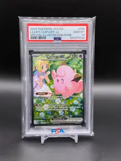 Pokemon Lillie's Clefairy ex Journey Together SP Illustration Rare #184 PSA 10 - Image 1