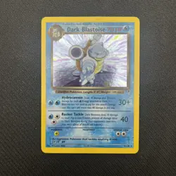 DAMAGED- Pokemon Dark Blastoise Holo unlimited Edition 3/82 (see photos) - Image 1