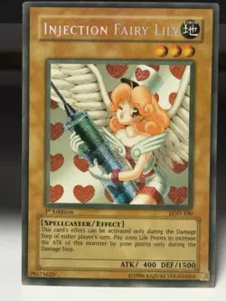 Injection Fairy Lily LOD-100 Legacy of Darkness 1st Edition Secret Rare #10 Fade - Image 1
