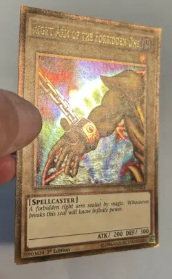 1x YuGiOh! Right Arm of the Forbidden One PGL2-EN024 Premium Gold LP - Image 2