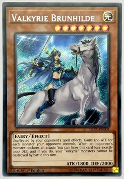 SHVA-EN004 Valkyrie Brunhilde - Secret Rare 1st Edition Lightly Played YuGiOh - Image 1