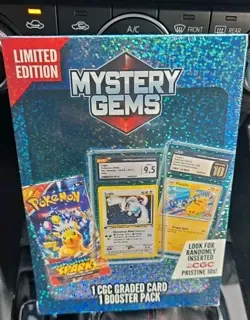 Pokemon Mystery Gems 1 CGC Graded Card & Booster Pack 2025! New Limited Edition. - Image 1