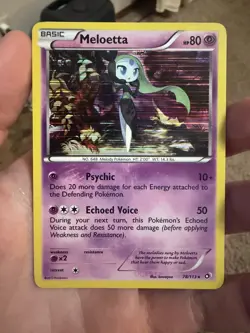 Pokemon TCG Card - Meloetta 78/113 Holo Rare Legendary Treasures - LP - Image 1