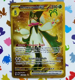 Pokemon TCG Meowscarada EX Paldea Evolved Hyper Rare Card 271/193 Sv02 - Image 1