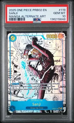 2025 ONE PIECE PRB02-PREMIUM ONE PIECE CARD THE BEST- VOL.2 SANJI PSA 10 - Image 1