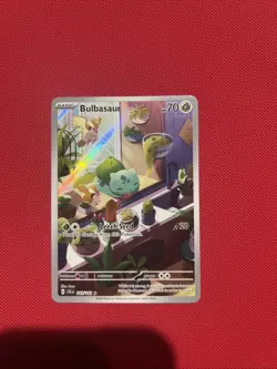 Pokemon TCG Bulbasaur Holo Card 143/142 Stellar Crown Illustration Rare Full Art - Image 4