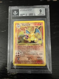 Pokemon Base Set 2 Charizard Holo Card 4/130 Beckett 9 Mint 2000 Rare Card WOTC - Image 1