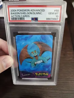 PSA 10 2004 Pokemon Action Card Bagon Shelgon Salamence Lenticular PSA 10 - Image 1