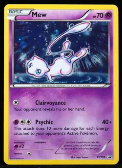 Mew #XY192 NM / EX DMG Pokemon Card - Image 1