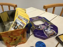 Pokemon Card LOT #3-Childhood Collection, BOOK Filled With Cards & Metal Cases - Image 2