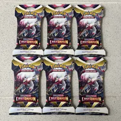 x6 Lost Origin Sleeved Booster Pack Pokemon Cards TCG New & Sealed - Image 1