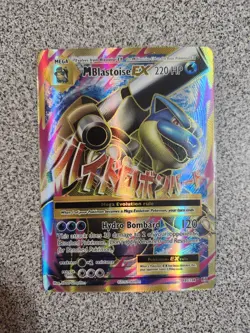 Pokemon TCG Mega-Blastoise-EX Evolutions Holo Full Art Ultra Rare Card 102/108 - Image 1