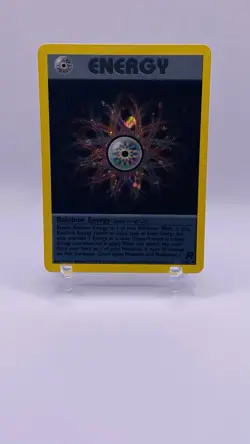 Rainbow Energy 17/82 Team Rocket Holo Pokemon Card WOTC 1999 LP+ - Image 1