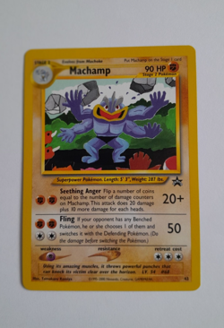 Vintage Pokemon Machamp Black Star Promo Card No 43 World Championship 2000 - Image 2