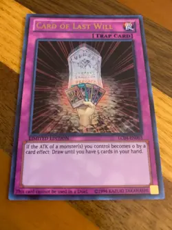 Card of Last Will LC04-EN003 Limited Edition Ultra Rare NM + BONUS - Image 1