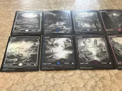 MTG *Midnight Hunt Full Art Foil Basic Land Complete Set (10 Total)* (NM) - Image 2