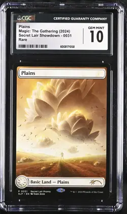 PLAINS Secret Lair Showdown Rare CGC 10 Gem Mint MTG [Nostalgium] - Image 1