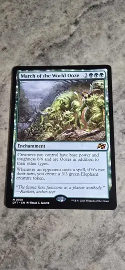March of the World Ooze Aetherdrift Regular Enchantment Mythic MTG NM - Image 1