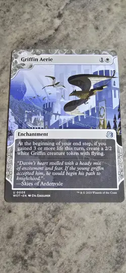 Griffin Aerie Wilds of Eldraine: Enchanting Tales Regular Enchantment MTG NM - Image 1