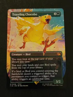 TRAVELING CHOCOBO (BORDERLESS) (406) Final Fantasy FIN Magic MTG - Image 1