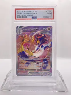 POKEMON 2022 BRILLIANT STARS FULL ART RAPID STRIKE URSHIFU VMAX #TG21 PSA 9 - Image 1