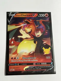 Lance's Charizard V Pokemon Celebrations SWSH133 Black Star Promo NM - Image 1