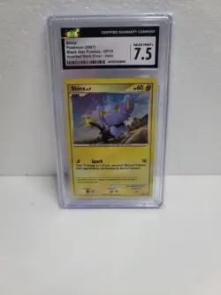Pokemon Shinx Diamond/Pearl Black Star Holo Promo DP15 INVERTED BACK ERROR Cgc 7 - Image 1