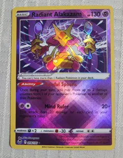 Radiant Alakazam 059/195 Holo Silver Tempest Pokemon TCG - Image 1