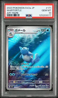 Pokemon 2023 SV2a Blastoise ex SAR+Wartortle AR & Squirtle PSA 10/10/9 Japanese - Image 5