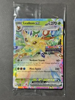 Pokemon Prismatic Evolutions Leafeon ex 006/131 Surprise Box Stamped Sealed - Image 1