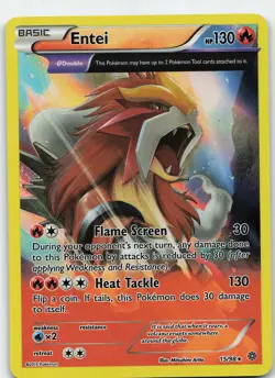 Entei 15/98 Holo Rare Holo XY - Ancient Origins NM Pokemon - Image 1