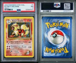 2000 POKEMON GYM CHALLENGE #1 BLAINE'S ARCANINE HOLO - PSA 7 NM - Image 3