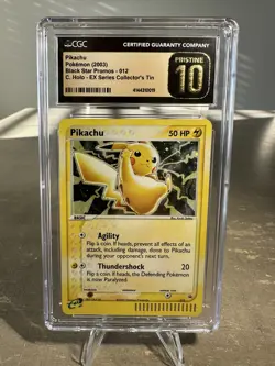 2003 Pokemon Pikachu - 012 (EX Series Collector's Tin) 012 CGC 10 Pristine Pop 4 - Image 1