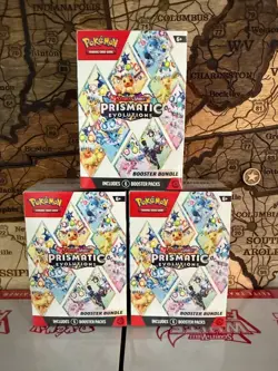 Pokemon TCG Scarlet & Violet Prismatic Evolutions Booster Bundle 3X Sealed - Image 1