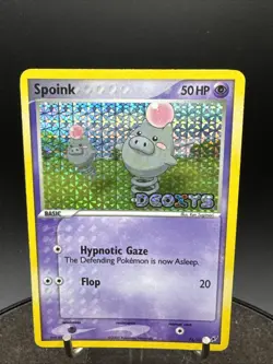 Pokemon Deoxys Spoink 76/107 Holo Stamped Common 2005 - Image 2