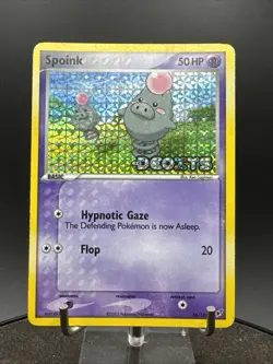 Pokemon Deoxys Spoink 76/107 Holo Stamped Common 2005 - Image 3