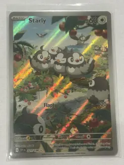 2023 Starly - 221/198 - Pokemon Scarlet Violet Base Illustration Rare NM 1 - Image 1