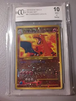 2000 Pokemon Japanese Neo 2 Charizard #006 PROMO SET BCCG 10 MINT - Image 1