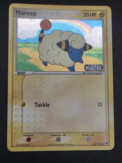 Pokemon TCG 2005 Mareep 62/115 Unseen Forces Reverse Holo Vintage - Image 1
