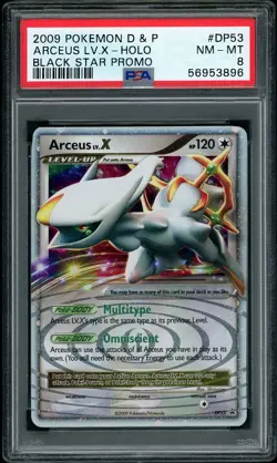2008 Pokemon Diamond & Pearl Arceus Lv.X Holo Black Star Promo DP53 PSA 8 NM-MT - Image 1
