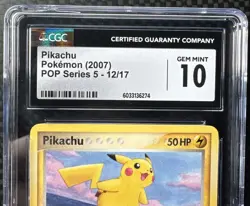 Pokemon Pikachu 2007 Pop Series 5 Figure 12/17 CGC GEM MINT 10 - Image 3