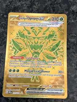 TEAL MASK OGERPON EX 2025 Pokemon TCG PRISMATIC EVOLUTIONS Hyper Rare 177/131 - Image 1