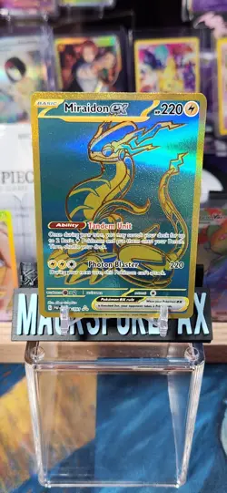 Pokemon TCG Paldean Fates : Miraidon EX 243/091 Secret Gold Hyper Rare 2024 - Image 1
