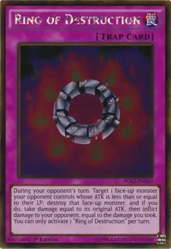 Lightly Played, English Yu Gi Oh Ring of Destruction - PGL2-EN063 - Gold Rare - - Image 1