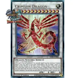 Yugioh! 1x Crimson Dragon RA04-EN061 Ultimate Rare 1st Ed NM - Image 1