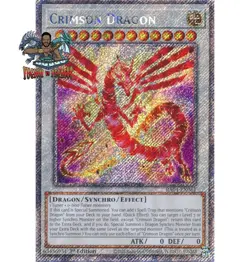 Yugioh! 1x Crimson Dragon RA04-EN061 Platinum Secret Rare 1st Ed NM - Image 1