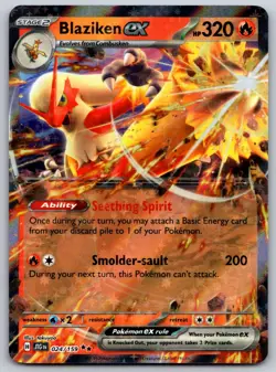 Blaziken ex 024/159 SV09: Journey Together NM Pokemon Card TCG - Image 1