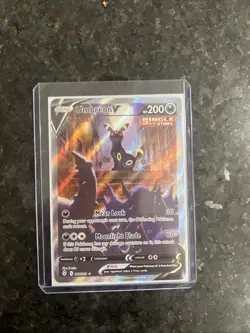 Pokemon TCG Umbreon v Evolving Skies Holo Ultra Rare Card 189/203 Mint Condition - Image 1