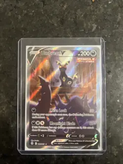 Pokemon TCG Umbreon v Evolving Skies Holo Ultra Rare Card 189/203 Mint Condition - Image 2