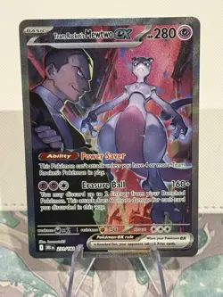 Pokemon Card TCG Destined Rivals Team Rocket's Mewtwo ex - 231/182 SIR MINT - Image 1